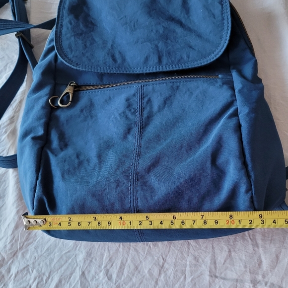 Travelon Womens Stylish Blue Backpack with Gold Accents main image 6